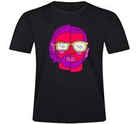 AOMZL Street T-Shirt PNL Le Monde Chico Rap Uomo Moda Casual 100% Cotone per Uomo Nero, Nero , L