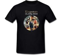 AOMZL T-shirt alla moda da uomo Kingsman The Secret Service Movie nera, Nero , XL