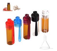 AONAYO 5 pezzi 51 mm tabacco da fiuto, dosatore per tabacco da fiuto, dosatore per tabacco da fiuto, dosatore in polvere con mini imbuto, strumento per spezie con cucchiaio per esterni, campeggio