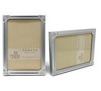 AoneFun 8,9 x 12,7 cm Silvertone Small metal Frame set di 2