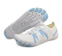 AONEGOLD Scarpe da Acqua Uomo Antiscivolo Scarpe da Immersione a Piedi Nudi Donna Asciugatura Rapida Scarpette da Scoglio Leggero Scarpe da Mare Traspirante per Surf Bagno Spiaggia (Bianco,43 EU)