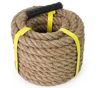 Aoneky Corda Juta Naturale 14/16/20/25 /30/40 /50mm, 8M/15M/30M, Forda di Battaglia - Grosse Corda Canapa per Sport, Decorare Giardino, Altalena, Amaca, Barca, Artigianato Artistico (30M x 22mm)