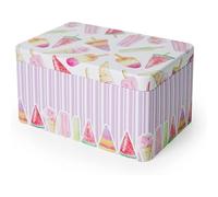 Aoneky Scatola portaoggetti in latta, stile vintage, 16,8 x 10,4 x 9,1 cm, piccola pattumiera in metallo, per caramelle, farmaci, foto, graffette, monete, per tavolo, credenza, piano di lavoro,