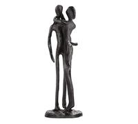 Aoneky Statua di Coppia di Ferro 17x5.3cm, 330g- Scultura Decorativa, Arredamenti per Casa, Salotti, Moderno Minimalista Decorazioni Interni- Regalo di Anniversario Matrimonio(Bacio abbraccio collo)