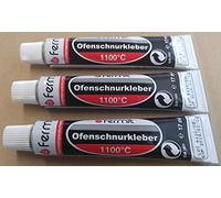 Fermit - Colla alte temperature per guarnizione forno resiste fino ai 1100° C 3 tubetti da 17 ml