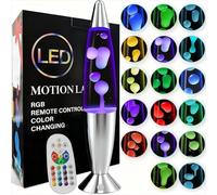 AONESY Lavalampe, lampade laviche per la gestione dello stress e relax, lampada retrò per la casa, 17 lampade laviche che cambiano colore con telecomando, per adulti e bambini, 40 cm, colore bianco