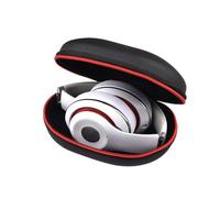 AONKE Custodia compatibile con cuffie over-ear Beats Dr. Dre Studio Pro, Studio3, Solo Pro, Solo4, Solo3, Solo2, Solo2, Solo Wireless con cancellazione del rumore (red zipper)