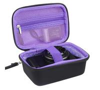 AONKE Custodia rigida per fotocamera digitale Canon PowerShot SX740/SX730/SX720/SX620/G7X, custodia protettiva con tasca in rete con cerniera per batteria, cavo di ricarica, scheda USB, Nero e viola