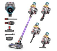 aonus A9 Max Aspirapolvere senza Fili 58Kpa/600W/75Min, Scopa Elettrica senza Fili Potente con Autoportante, 1.8L Capacità Ultra Grande, Touchscreen Intelligente per Peli Animali/Pavimento/Tappeti