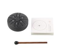 AONYAYBM Tamburo per Lingua, Tamburo per Lingua in Acciaio Mini Portatile da 3 Pollici 6 Note Tamburo a Mano con Bacchetta Manuale per Adulti, Bambini, Principianti, Educazione Musicale Intratteniment