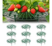 AONYIYI 10 Supporti Fragole Rotondi - 4 piedi, anti-lumaca e muffa, sostegno per fragole e orto, plastica PP riutilizzabile