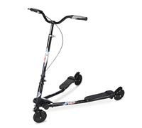 AOODIL Scooter oscillante regolabile a 3 ruote pieghevole Wiggle Scooter Autodizzante per Bambini/Adulti a partire da 6 anni (nero)