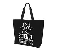 AOOEDM Alla scienza non importa cosa credi Borsa della spesa riutilizzabile in tela da donna