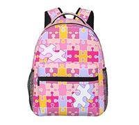 AOOEDM Borsa da scuola per la consapevolezza dell'autismo Zaino per laptop universitario per uomo Donna Viaggio Escursionismo Zainetto Casual Bookbag per ragazze ragazzo