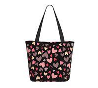 AOOEDM Borsa della spesa da donna con motivo a cuori rossi e rosa 13x11x7 pollici.Il regalo perfetto per San Valentino.È il miglior regalo di San Valentino per mamma, figlia, moglie, ecc.