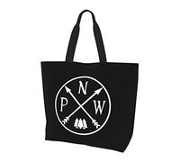 AOOEDM Borsa della spesa riutilizzabile in tela da donna Pacific North West Mountain