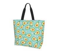 AOOEDM Borsa per la spesa riutilizzabile Cute Avocado 6, borsa grande unisex a tracolla per la spiaggia, i viaggi e lo shopping