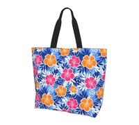 AOOEDM Borsa per la spesa riutilizzabile Tropical Hibiscus 24, borsa grande unisex a tracolla, ideale per la spiaggia, i viaggi e lo shopping.