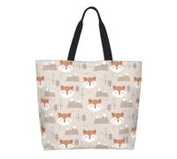 AOOEDM Borsa tote Aesthetic Fox per donna, borsa a tracolla grande e casual con tasca interna, borsa a mano riutilizzabile, borsa per la spesa