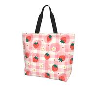 AOOEDM Borsa tote con fragole, borse a tracolla riutilizzabili in stile steampunk per la spesa, la spiaggia e altri luoghi di lavoro, per uomo e donna.