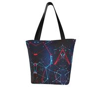 AOOEDM Borsa tote Digital World Borse per la spesa Blockchain Piccola borsa da mercato riutilizzabile Borse da spiaggia Borse da viaggio