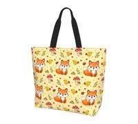 AOOEDM Borsa tote Fox per uomo e donna, borsa a tracolla riutilizzabile per la spesa, borsa a mano di grande capacità