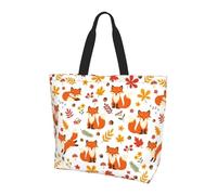 AOOEDM Borsa tote Fox per uomo e donna, borsa a tracolla riutilizzabile per la spesa, borsa a mano di grande capacità