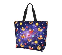 AOOEDM Borsa tote Fox per uomo e donna, borsa a tracolla riutilizzabile per la spesa, borsa a mano di grande capacità