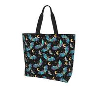AOOEDM Borsa tote gotica a forma di pipistrello, borsa a tracolla riutilizzabile alla moda per la spesa, la spiaggia e il tempo libero, adatta a donne e uomini.