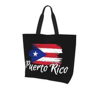 AOOEDM Borsa tote grande con bandiera di Porto Rico per uomo e donna, riutilizzabile, borsa per la spesa, borsa a tracolla per viaggi, lavoro, spiaggia, palestra