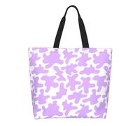 AOOEDM Borsa tote grande da donna color viola mucca, borsa a tracolla casual con tasca interna, borsa a mano riutilizzabile, borsa per la spesa