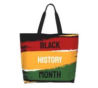 AOOEDM Borsa tote minimalista per il Black History Month 1 da donna, borsa a tracolla grande e casual con tasca interna, borsa a mano riutilizzabile, borsa per la spesa