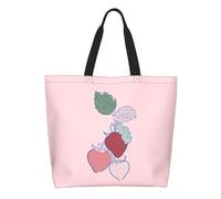 AOOEDM Borsa tote vintage con fragole per donna, borsa a tracolla grande e casual con tasca interna, borsa a mano riutilizzabile, borsa per la spesa