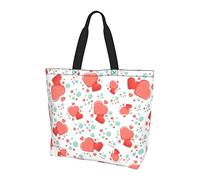 AOOEDM Borse a tracolla da donna con stampa a cuori per San Valentino, estetiche e carine, riutilizzabili, ideali per la spesa, i viaggi e le escursioni.