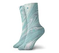 AOOEDM Calzini in marmo verde menta Soft Running Hiking Work Sox Comfort traspirante Casual Sox per uomo donna
