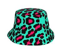 AOOEDM Cappello da Pescatore Unisex con Leopardo Verde Menta Ghepardo Cappello Estivo da Spiaggia da Viaggio Cappello da Pescatore a Tesa Larga