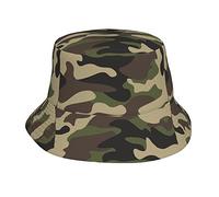AOOEDM Cappello da Pescatore Unisex Mimetico Verde Marrone Mimetico Cappello da Spiaggia da Viaggio Estivo Cappello da Pescatore a Tesa Larga