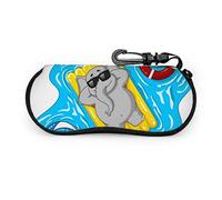 AOOEDM Carino Animazione Elefante Custodia Per Occhiali Da Sole Donne Elegante Custodia Per Occhiali Luce Portatile In Neoprene Con Cerniera Custodia Morbida Per Occhiali Da Sole Per Le Donne