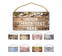 AOOEDM Cartello in legno personalizzato, decorazione da parete in legno personalizzata con foto, logo o testo, cartelli personalizzati per casa, bar, caffetteria, uso interno o esterno