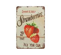 AOOEDM Cartello in metallo Fragole, scegli il tuo per la casa, il negozio, il caffè, il garage, la caverna dell'uomo, il poster vintage