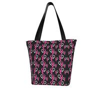 AOOEDM Consapevolezza, cancro al seno, speranza per una cura Borsa tote riutilizzabile Borsa casual da donna Borse a tracolla per fare la spesa Viaggi all'aperto