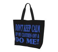 AOOEDM Don'T Keep Calm Strappami i vestiti da donna Borsa della spesa riutilizzabile in tela