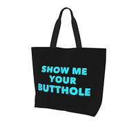 AOOEDM Fammi vedere la tua borsa della spesa riutilizzabile in tela da donna Butthole