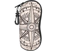 AOOEDM Guida Diario della mappa Custodia per occhiali da vela Custodia morbida per occhiali portatile con clip da cintura Borsa da viaggio con cerniera per occhiali da sole