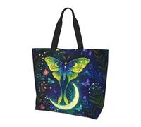 AOOEDM Luna Moth 26 Borsa per la spesa riutilizzabile, grande borsa a tracolla unisex per la spiaggia, i viaggi e lo shopping