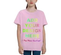 AOOEDM Maglietta Personalizzata per Ragazza Ragazzo Maglietta Personalizzata per Bambini Camicie Personalizzate per Bambini Crea la Tua Immagine Aggiungi Il Tuo Testo