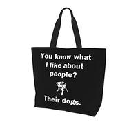 AOOEDM Sai cosa mi piace delle persone, i loro cani, borsa della spesa riutilizzabile in tela da donna