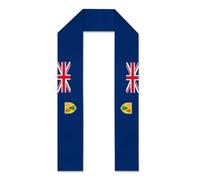 AOOEDM Sciarpa/stola da cerimonia con bandiera delle Isole Turks e Caicos, lunga 72 pollici (183 cm), unisex, per studenti internazionali della classe 2026.