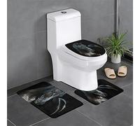 AOOEDM Set di 3 tappeti da bagno Pentium Dark Horse - Morbido e confortevole con retro antiscivolo - Assorbente e lavabile in lavatrice 24x16 pollici
