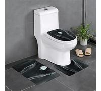 AOOEDM Set di 3 tappetini da bagno Cool Dark Horse - Morbidi e confortevoli con retro antiscivolo - Assorbenti e lavabili in lavatrice 24x16 pollici